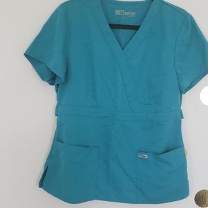 Turquoise Greys anatomy scrub top